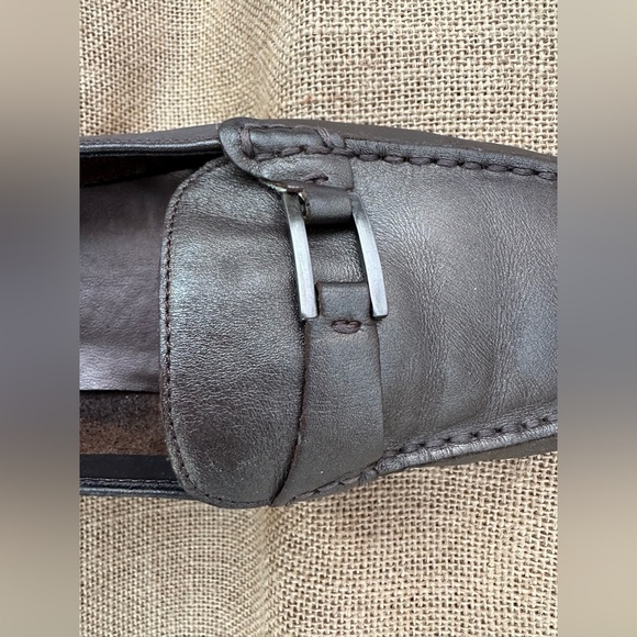 Judith Gray Green Metallic Loafers - Picture 3 of 9